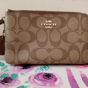 Double Zip Coach Wallet